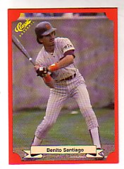 1988 Classic Red Baseball Cards        160     Benito Santiago